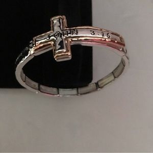Inspirational John 3:16 Cross Bracelet
